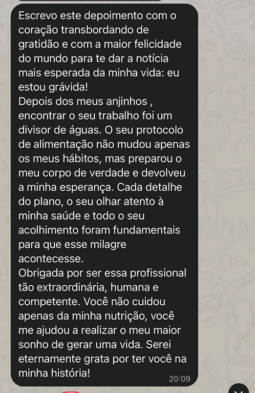 Depoimento de paciente